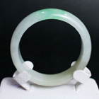 緬甸A貨冰種飄綠寬鐲